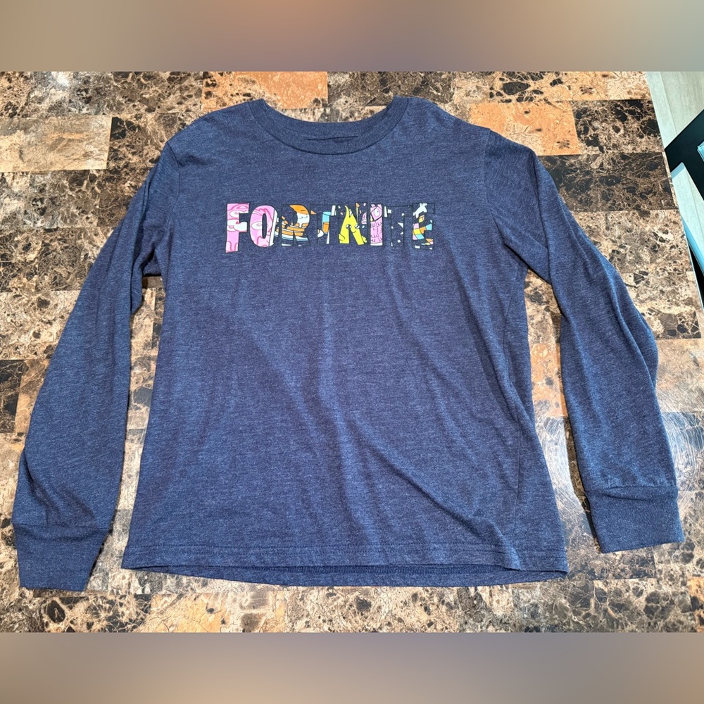Kids Fortnite Long Sleeve Shirt, Size Small